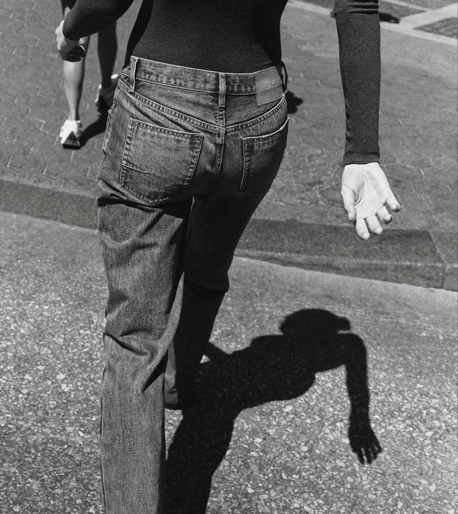 Woman styling denim