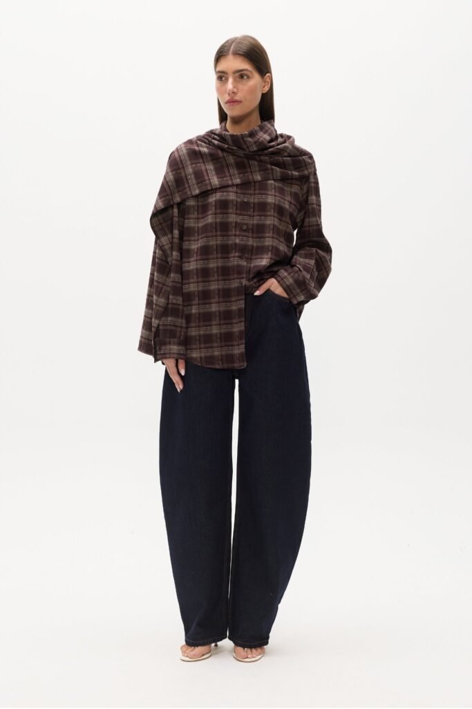 VAUGHN CAPE SHIRT - PLAID