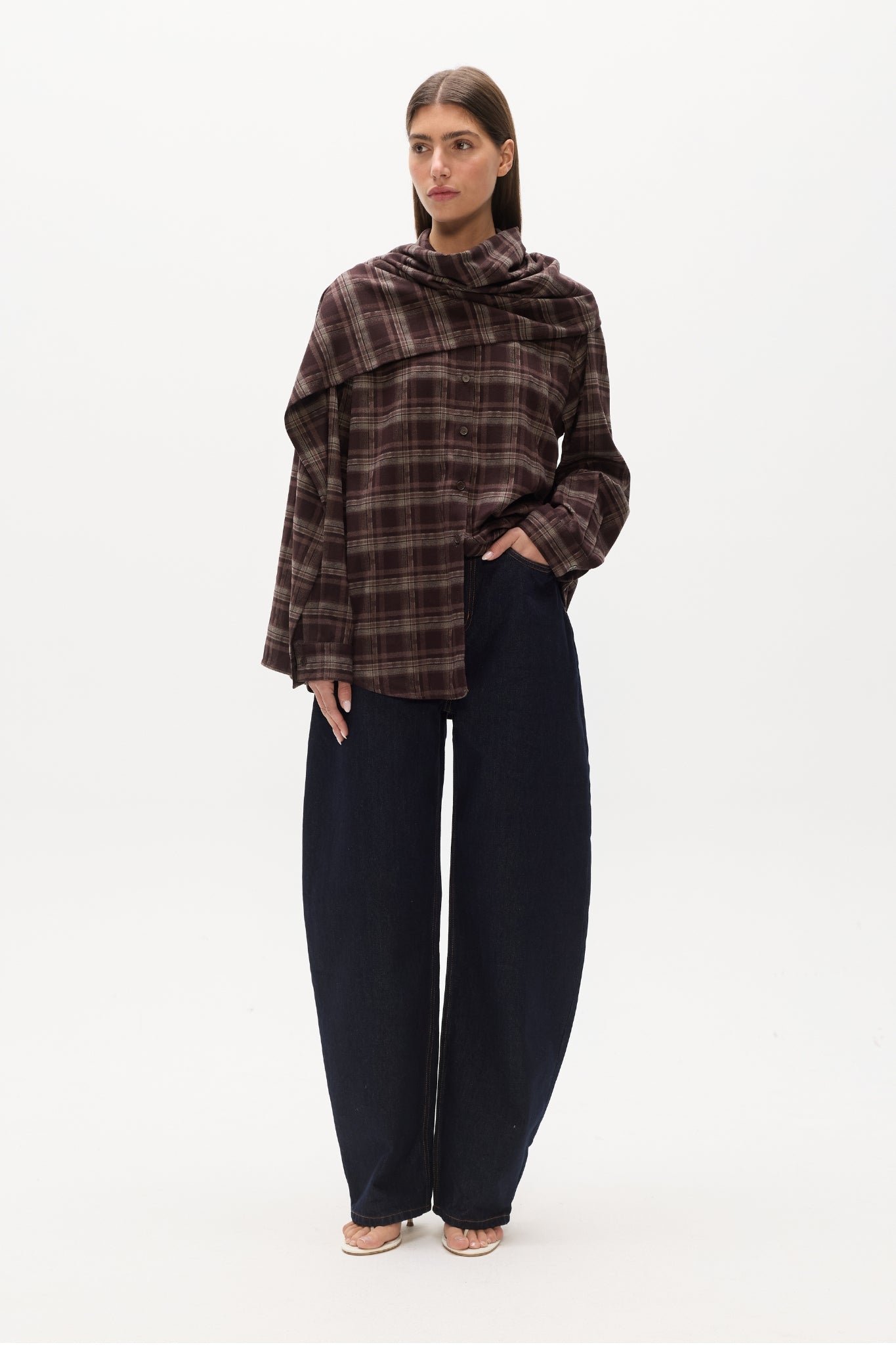 VAUGHN CAPE SHIRT - PLAID
