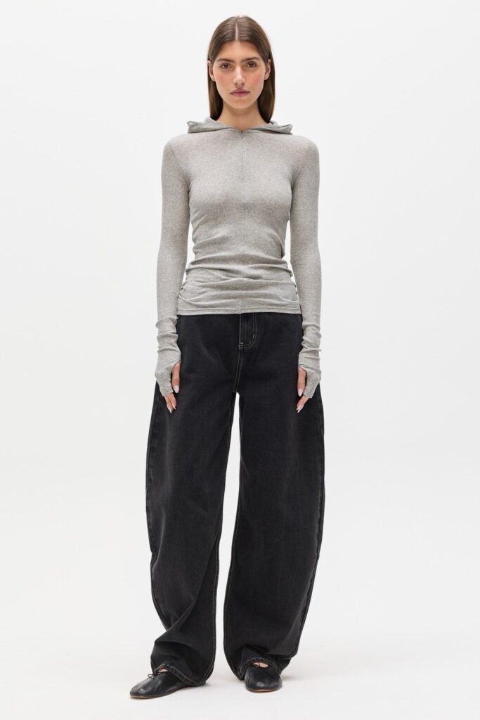 FANTASY TOP - GREY MARLE