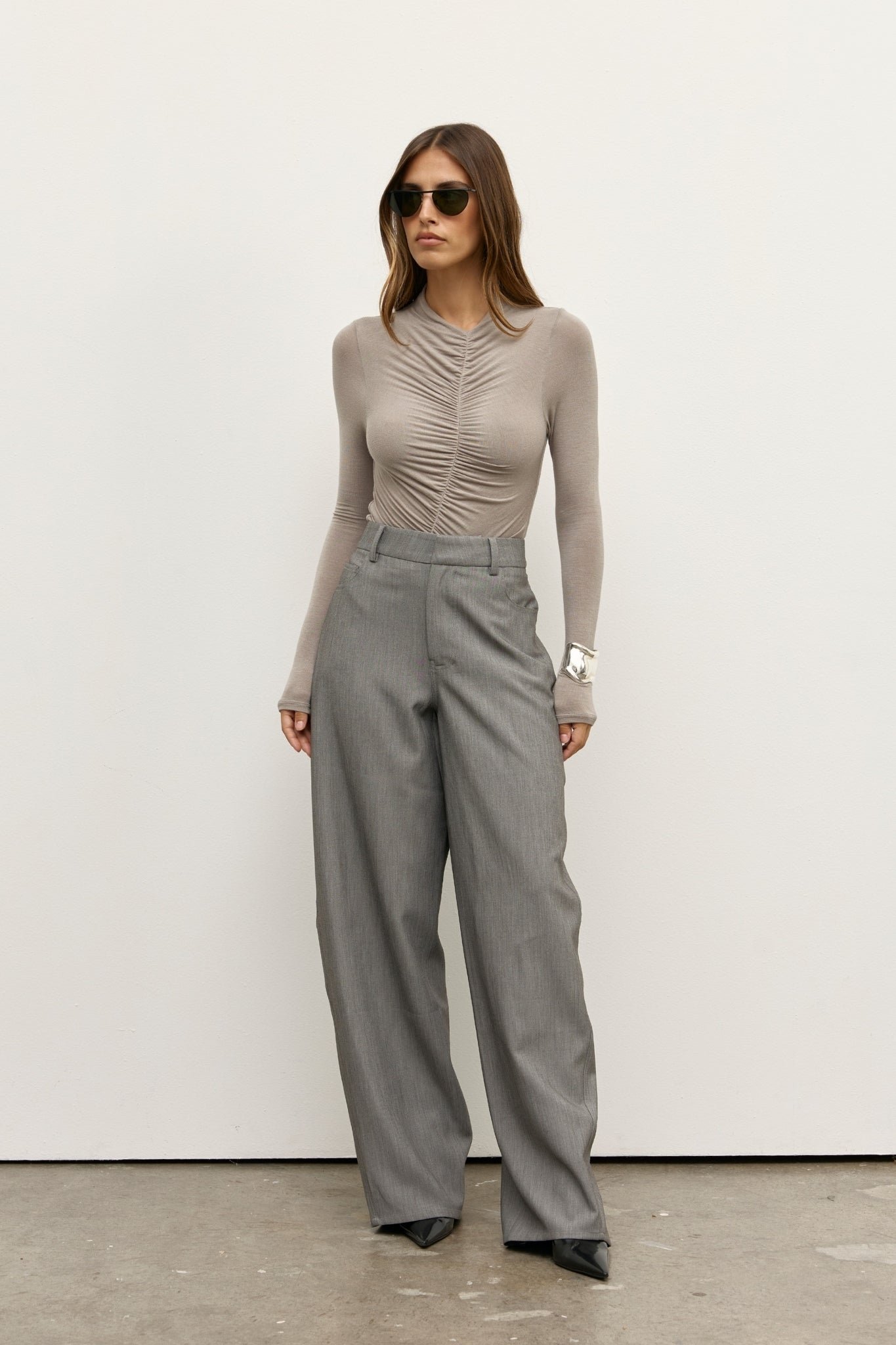 KELSIE BODYSUIT - DOVE GREY