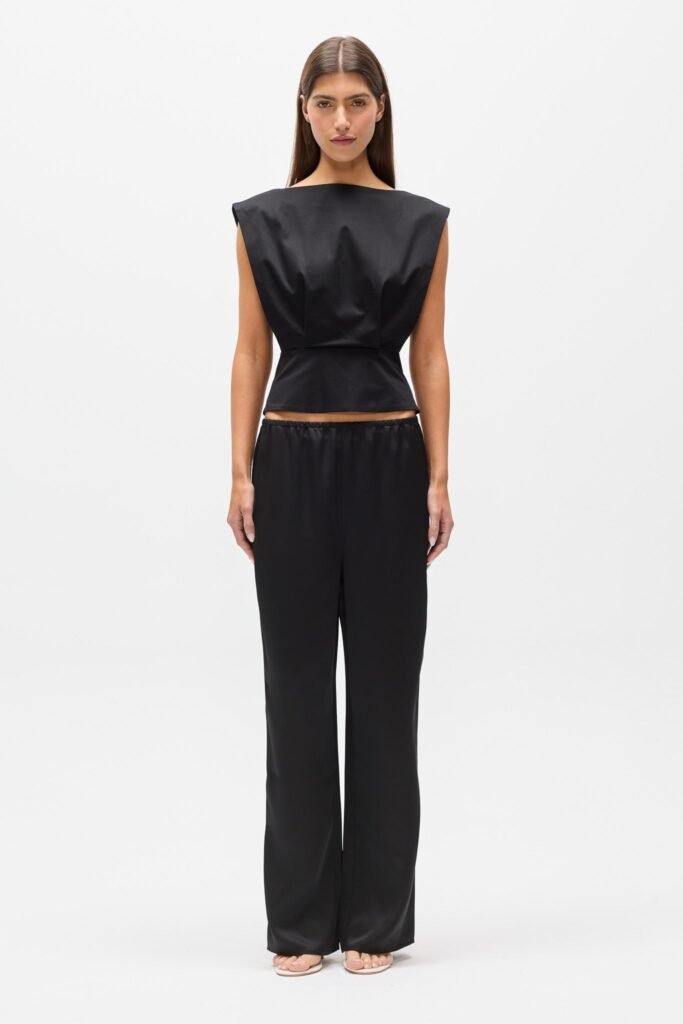SHELLY TOP - BLACK