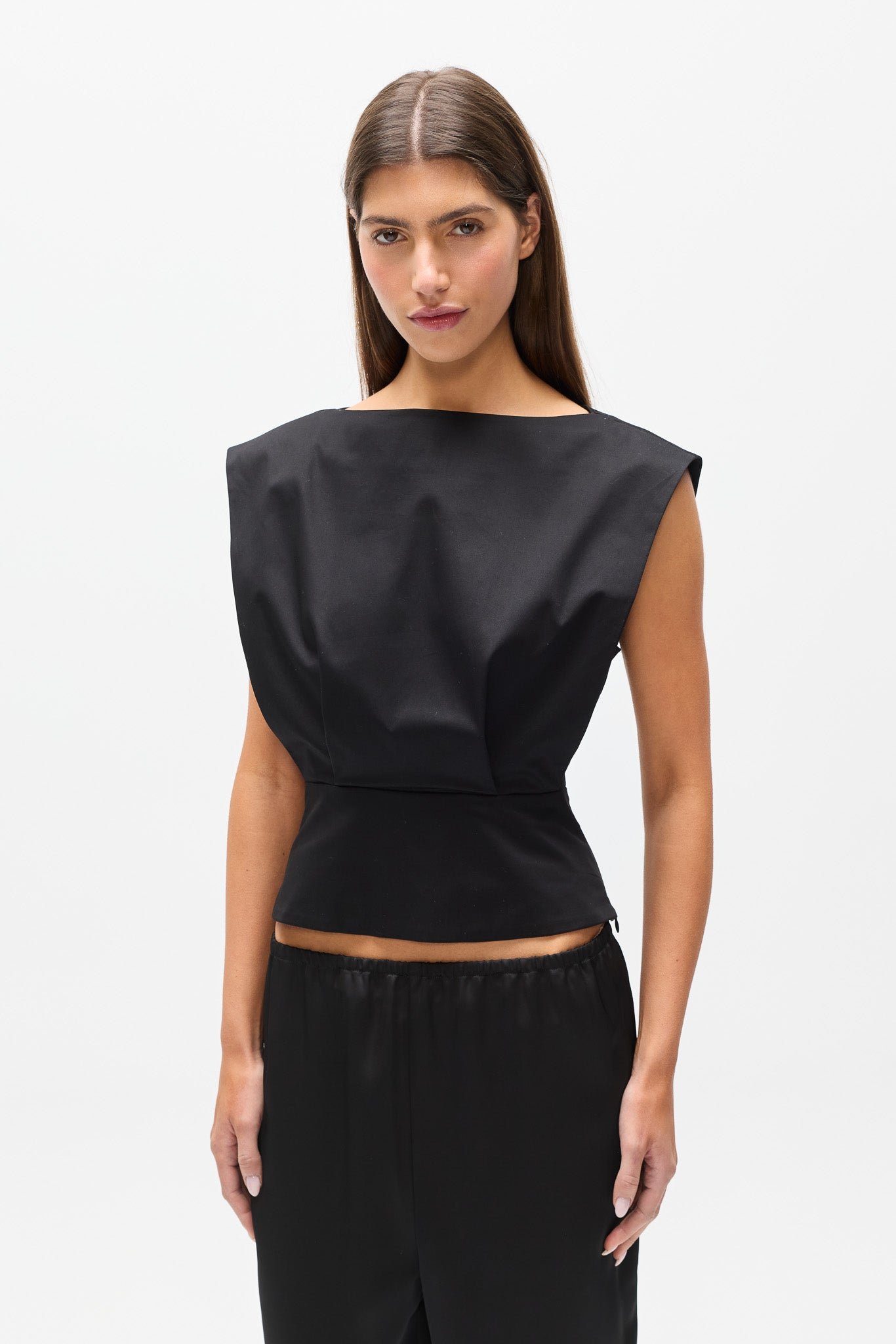 SHELLY TOP - BLACK
