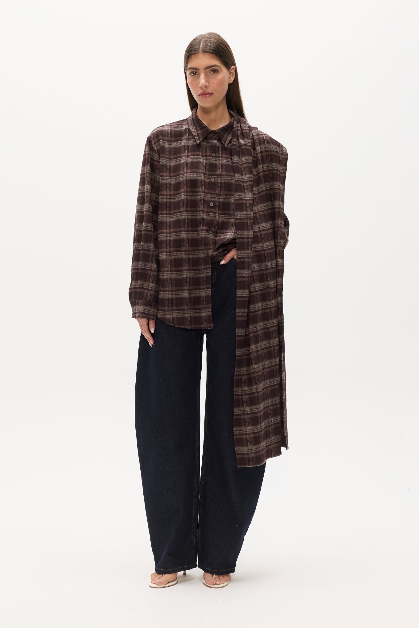 VAUGHN CAPE SHIRT - PLAID