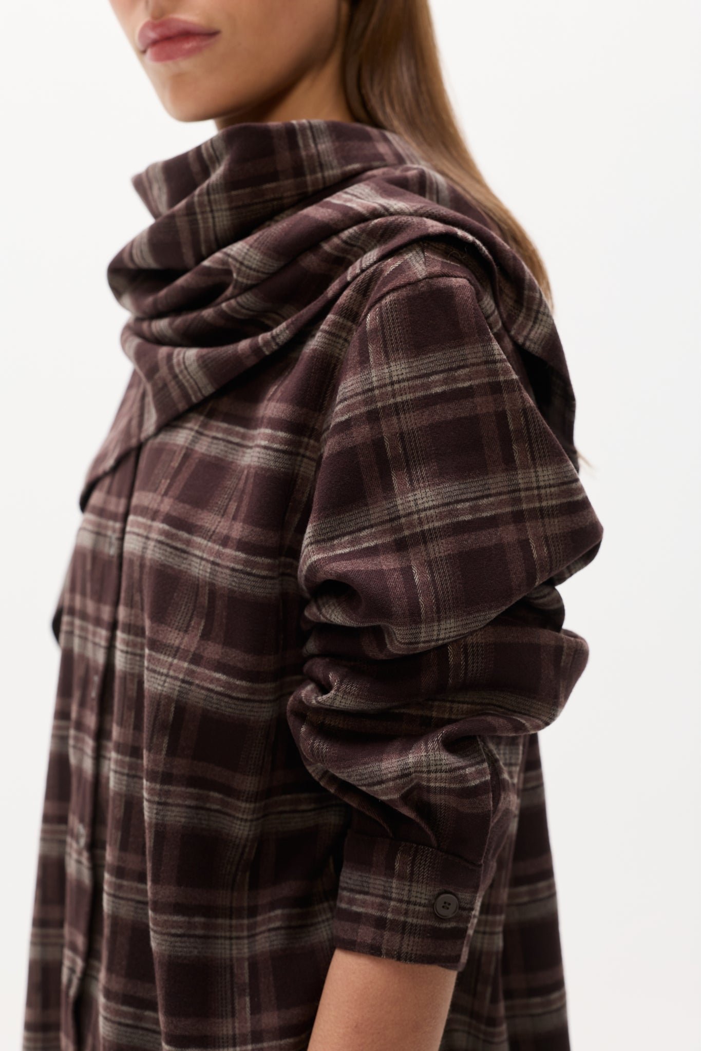 VAUGHN CAPE SHIRT - PLAID